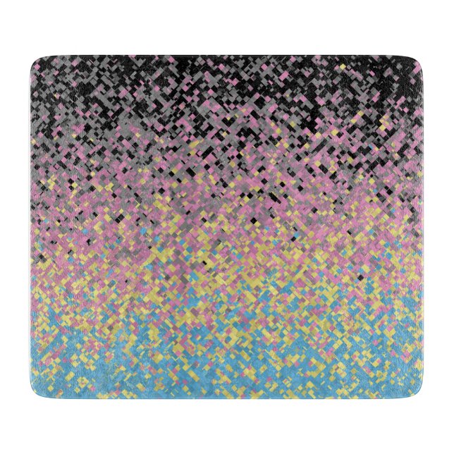 Trippig Funky Pixeliserad Polygender Stolt Pride F (Framsidan)