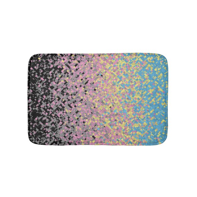 Trippig Funky Pixeliserad Polygender Stolt Pride F Badrumsmatta (Framsidan)