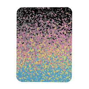 Trippig Funky Pixeliserad Polygender Stolt Pride F Magnet