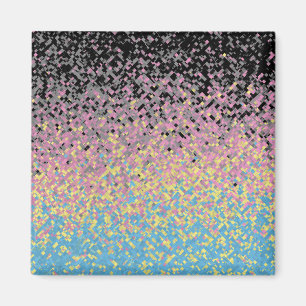 Trippig Funky Pixeliserad Polygender Stolt Pride F Magnet
