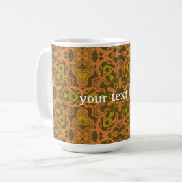Trippig geometrisk flytande mandala-konst kaffemugg