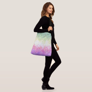 Trippig Groovy Boho Abstrakt Genderdoe Pride Flagg Axelväska