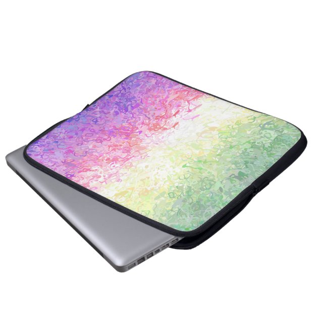 Trippig Groovy Boho Abstrakt Genderdoe Pride Flagg Laptop Fodral (Framre botten)