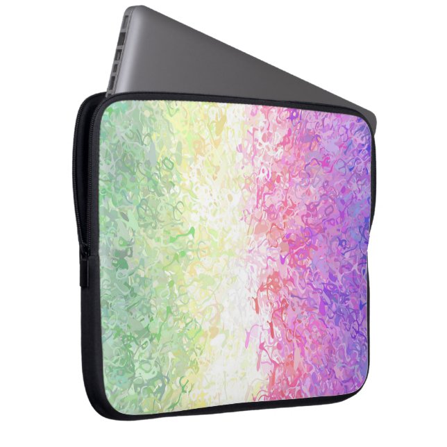 Trippig Groovy Boho Abstrakt Genderdoe Pride Flagg Laptop Fodral (Framsidan Höger)