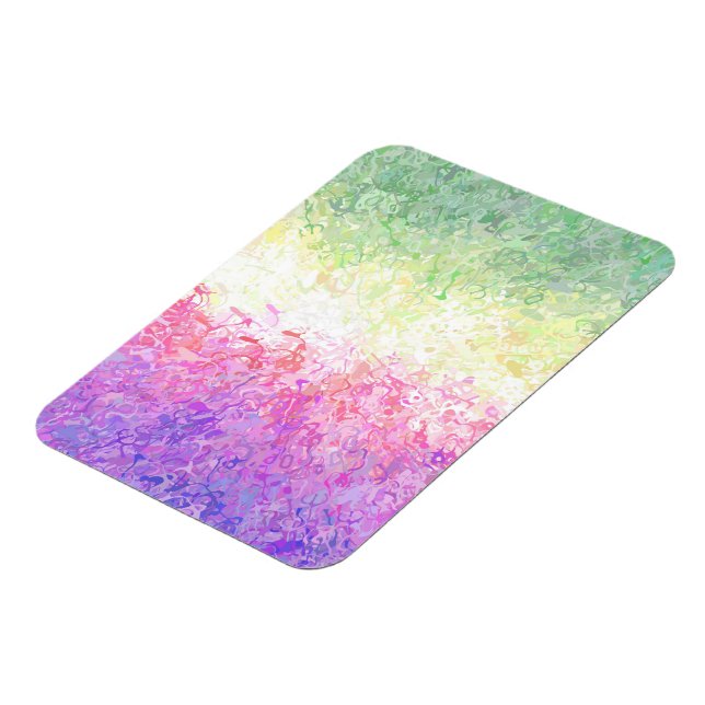 Trippig Groovy Boho Abstrakt Genderdoe Pride Flagg Magnet (Vänstra Sidan)