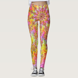 Trippig Groovy Funky Psykedelisk Fraktal Explosion Leggings