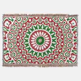 Trippig Hippie Groovy Boho Funky Jul Mandala Filt