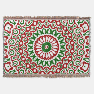Trippig Hippie Groovy Boho Funky Jul Mandala Filt