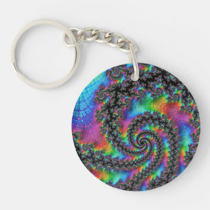 Trippig Hippie Psykedelisk Regnbåge Spiral Fraktal