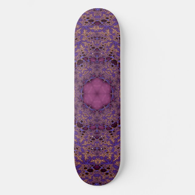 Trippig Mandala-konst Mini Skateboard Bräda 18,5 Cm (Framsida)