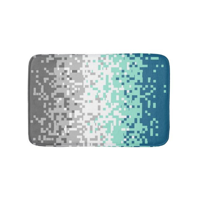 Trippig Pixelerad Abstrakt Frayromantisk Prideflag Badrumsmatta (Framsidan)