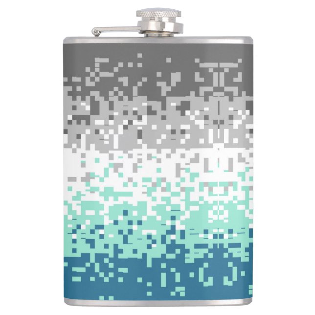 Trippig Pixelerad Abstrakt Frayromantisk Prideflag Fickplunta (Framsidan)