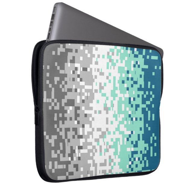 Trippig Pixelerad Abstrakt Frayromantisk Prideflag Laptop Fodral (Framsidan Höger)