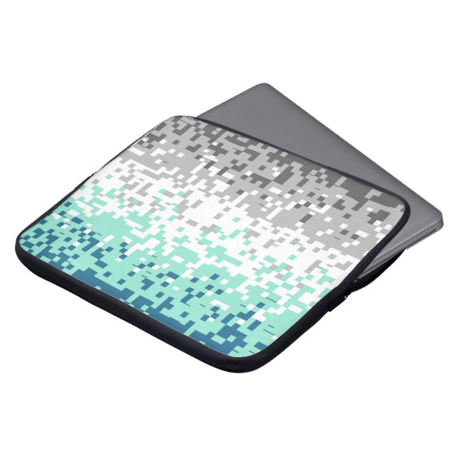 Trippig Pixelerad Abstrakt Frayromantisk Prideflag Laptop Fodral (Framsida topp)