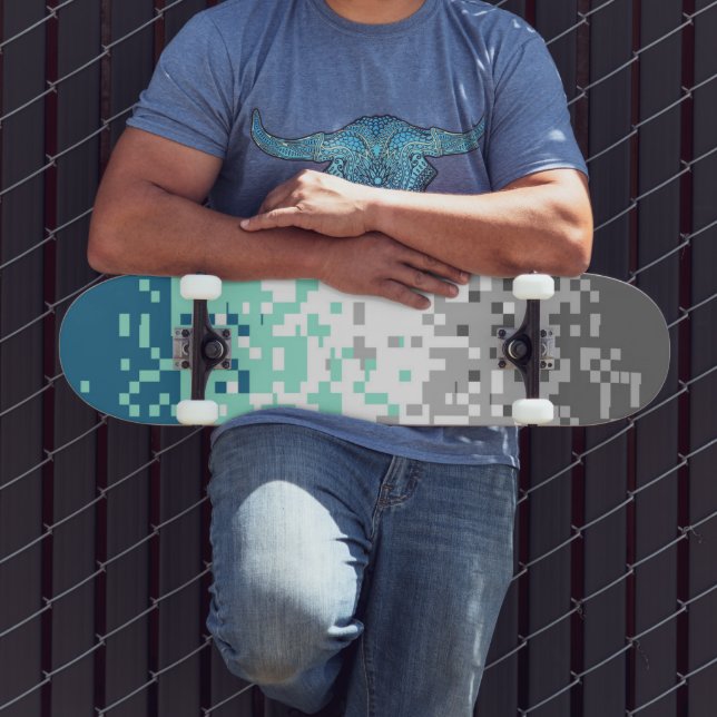 Trippig Pixelerad Abstrakt Frayromantisk Prideflag Mini Skateboard Bräda 18,5 Cm (Utomhus 3)