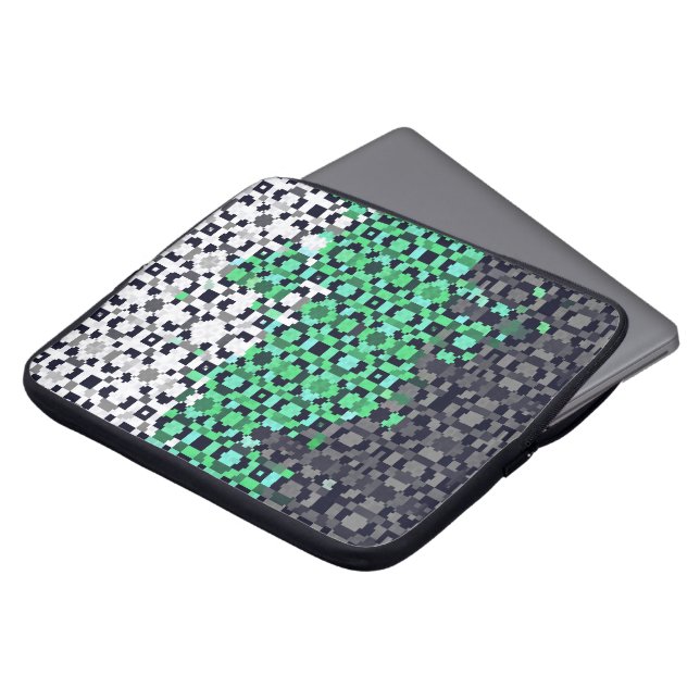 Trippig pixelerad abstrakt Neutrois stolthetsflagg Laptop Fodral (Framsida topp)