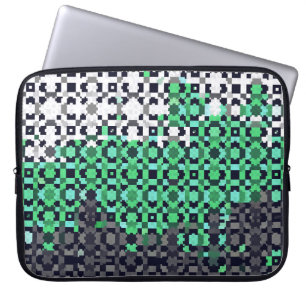 Trippig pixelerad abstrakt Neutrois stolthetsflagg Laptop Fodral
