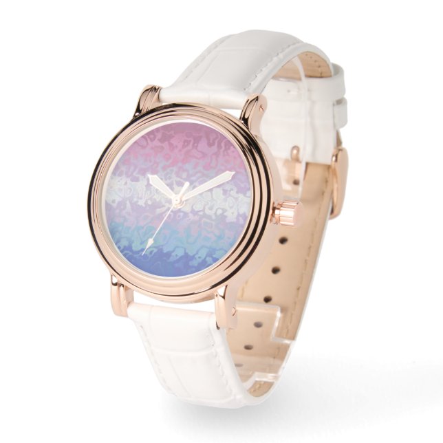 Trippig Rippel Groovy Excentrisk Bigender Pride Fl Armbandsur (Vinkel)