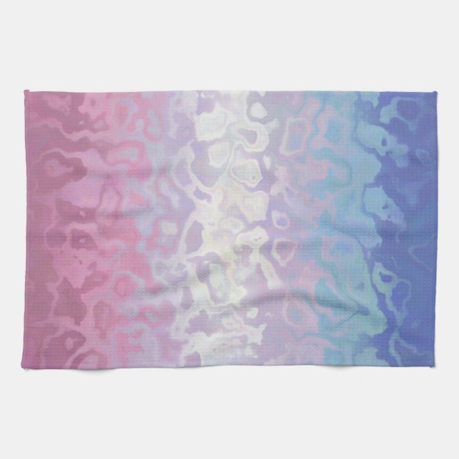 Trippig Rippel Groovy Excentrisk Bigender Pride Fl Kökshandduk (Horisontell)