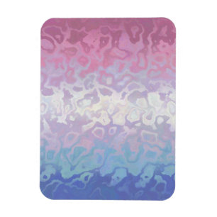 Trippig Rippel Groovy Excentrisk Bigender Pride Fl Magnet