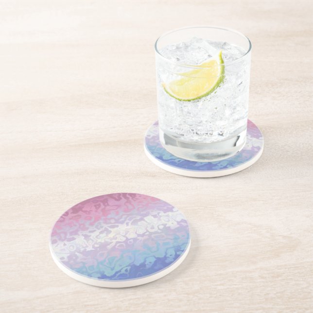 Trippig Rippel Groovy Excentrisk Bigender Pride Fl Underlägg (Sidan)