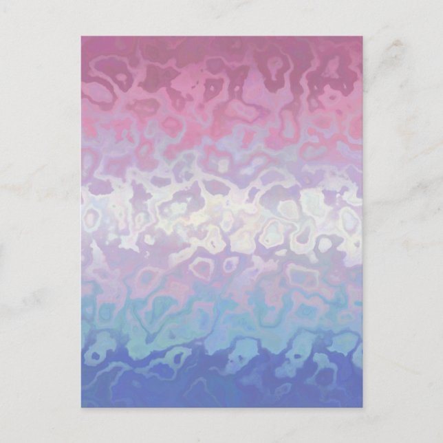 Trippig Rippel Groovy Excentrisk Bigender Pride Fl Vykort (Framsida)