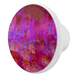 Trippig röd och magenta impressionistisk landskap knopp