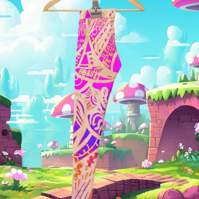 Trippig Rosa Boho Leggings (Skapare uppladdad)