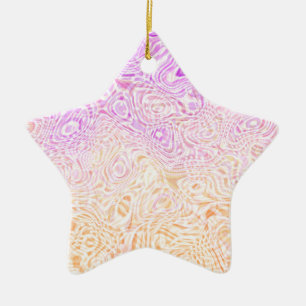 Trippig, squigglig, boho, abstrakt Trixic Pride-fl Julgransprydnad Keramik