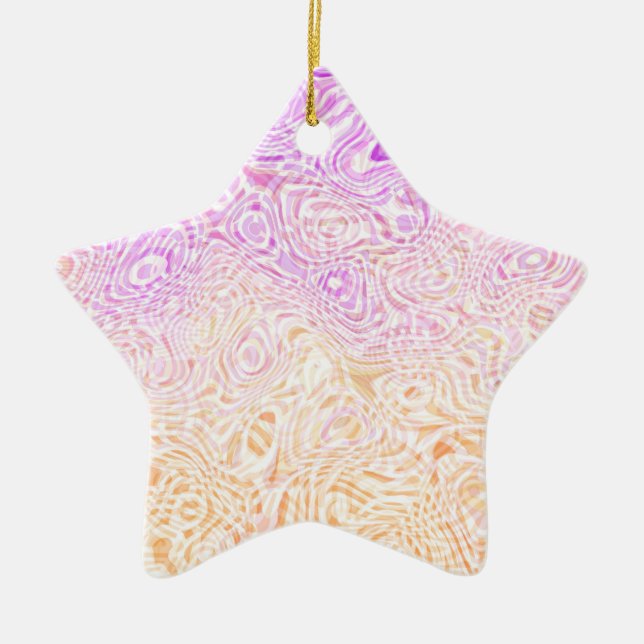 Trippig, squigglig, boho, abstrakt Trixic Pride-fl Julgransprydnad Keramik (Framsidan)