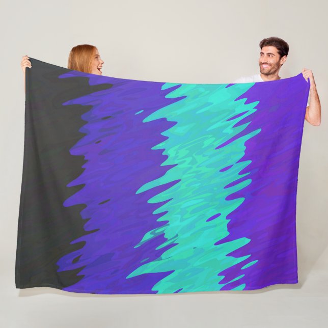 Trippig Squiggly Abstrakt Alexigender Pride Flagga Fleecefilt (På plats)
