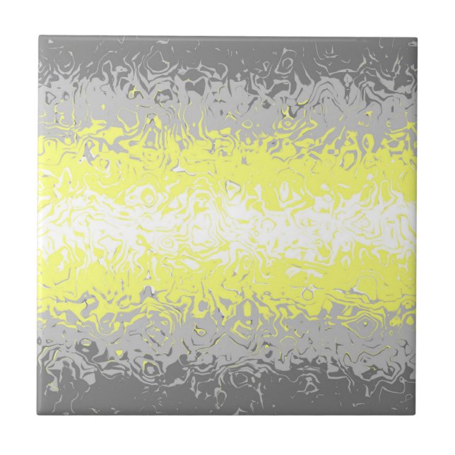 Trippig Squiggly Abstrakt Demigender Pride Flagga Kakelplatta (Framsidan)