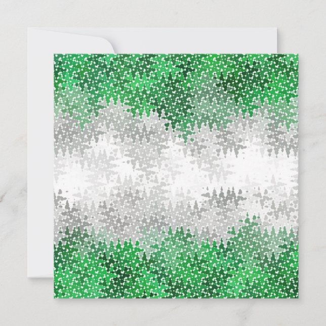 Trippig Squiggly Abstrakt Grayromantisk Pride Flag Julkort (Framsida)