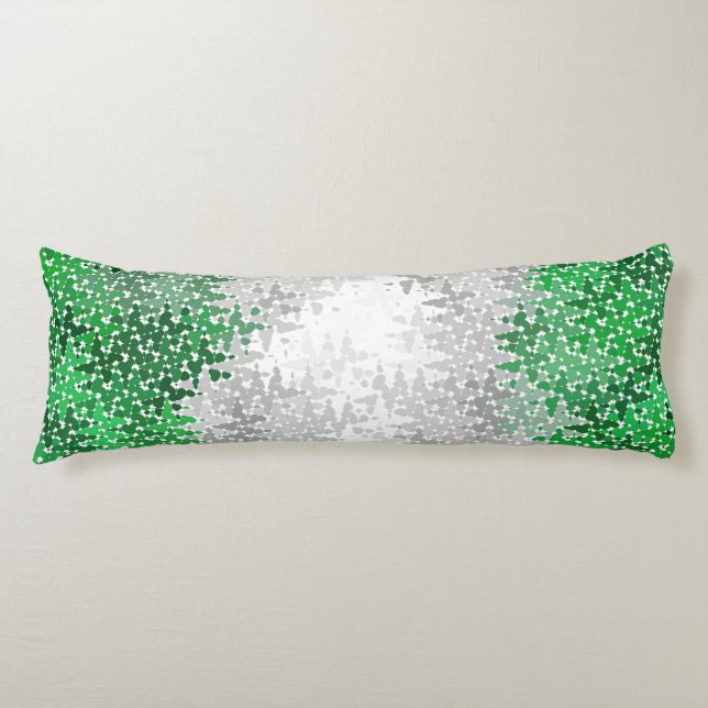 Trippig Squiggly Abstrakt Grayromantisk Pride Flag Kroppskudde (Framsidan)