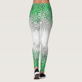 Trippig Squiggly Abstrakt Grayromantisk Pride Flag Leggings