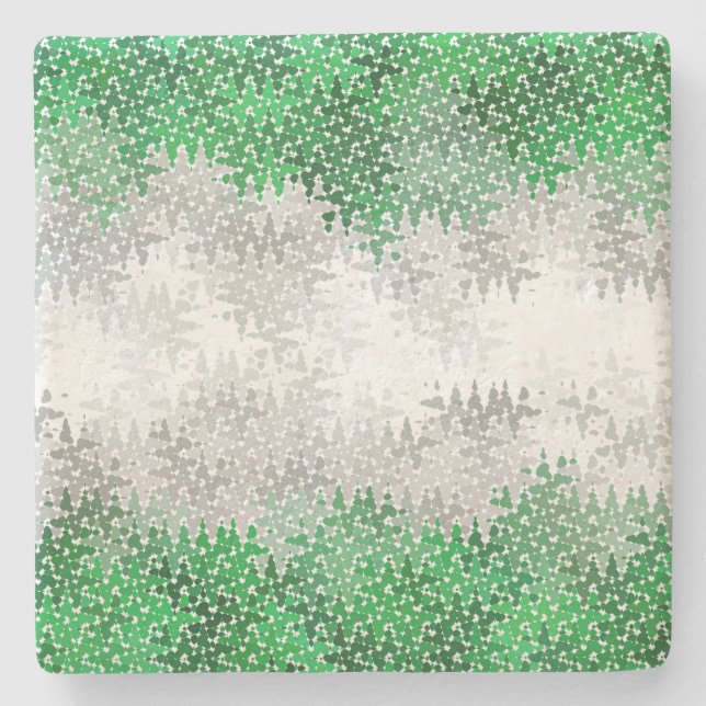 Trippig Squiggly Abstrakt Grayromantisk Pride Flag Stenunderlägg (Framsidan)