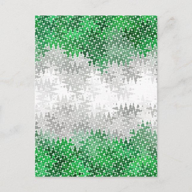 Trippig Squiggly Abstrakt Grayromantisk Pride Flag Vykort (Framsida)