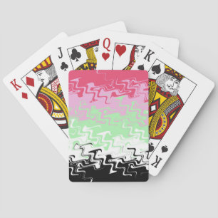 Trippig Vågig Abstrakt Recipromantisk Prideflagga Casinokort