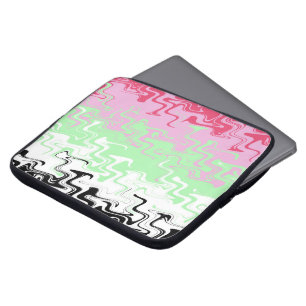 Trippig Vågig Abstrakt Recipromantisk Prideflagga Laptop Fodral