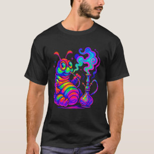 Trippig Vibrerande Mask som röker Hookah Vaporwave T Shirt