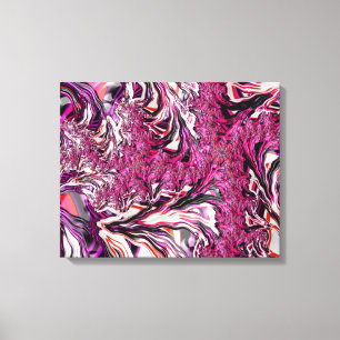 Trippig Vibrerande Psykedelisk Funky Fraktal Konst Canvastryck
