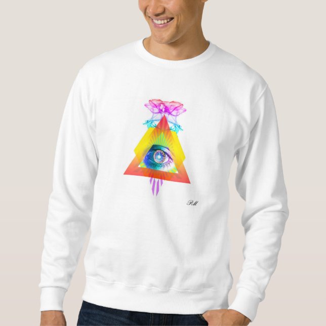 Trippin triangel långärmad tröja (Framsida)