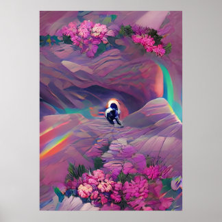 Tripping Bollar Art - Astronaut Obstacles Poster