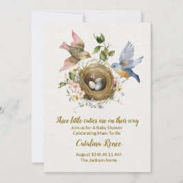 Trippla Joy: A Firande för våra triplets! Inbjudningar