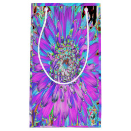 Trippy Abstrakt Aqua, Lime Green och Lila Dahlia