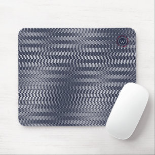 Trippy Abstrakt Black & White Rand Rad Monogram Musmatta