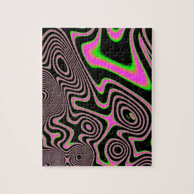 Trippy abstrakt för sockervadd pussel (Vertikal)