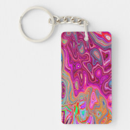 Trippy Abstrakt Magenta Rainbow Färg Retro Art