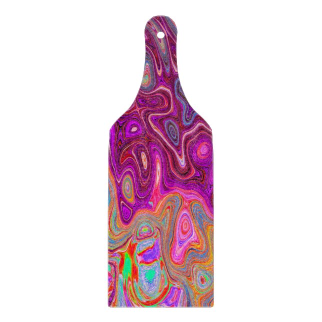 Trippy Abstrakt Magenta Rainbow Färg Retro Art (Framsidan)