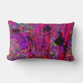 Trippy Abstrakt Rainbow Oriental Lily Flowers Lumbarkudde